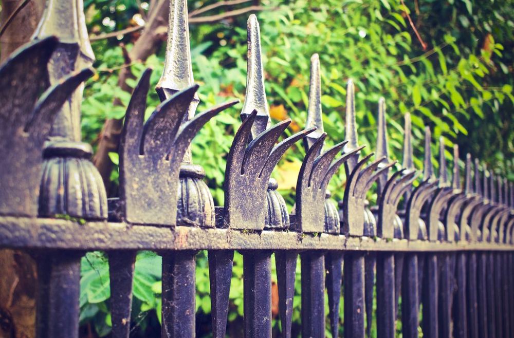 Detalle de reja de hierro forjado